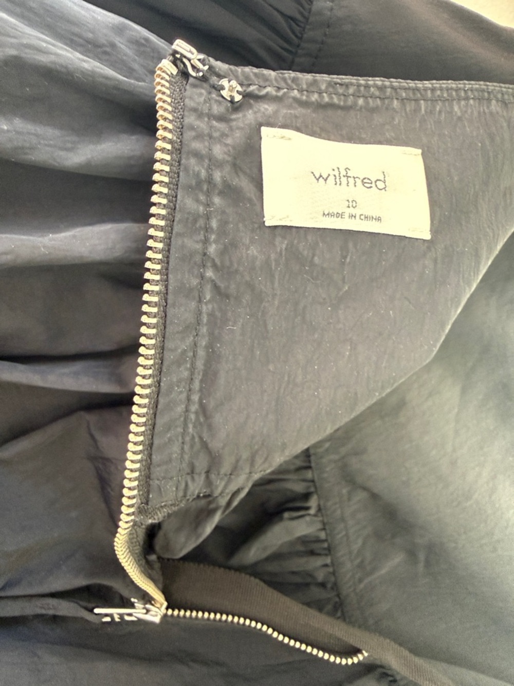 Wilfred - Black Full Midi Skirt - Elegant Gathered Waist - Picture 2 of 3